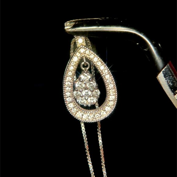 14K Gold Rhythm of Love Diamond Pendant Necklace - Picture 4 of 11